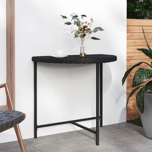 Záhradný stôl čierny 80x50x75 cm polyratan