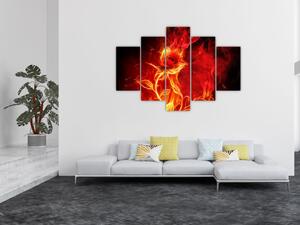 Oheň - abstraktný obraz (Obraz 150x105cm)