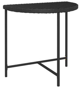 Záhradný stôl čierny 80x50x75 cm polyratan