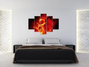Oheň - abstraktný obraz (Obraz 150x105cm)