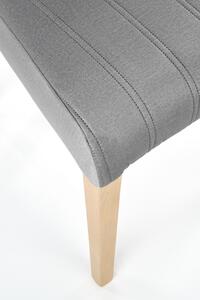 Halmar DIEGO 3 jedálenská stolička dub medový / čal. velvet prešívaný - MONOLITH 85 (svetlo šedá)