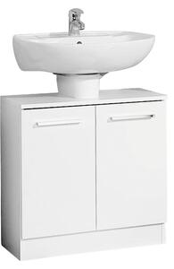 SKRINKA POD UMÝVADLO, biela, biela, 60/62/33 cm Carryhome - Kúpeľňové skrinky