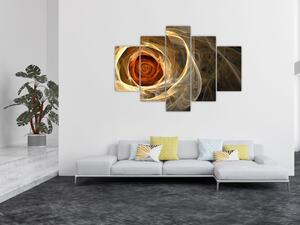 Abstraktný obraz ruža - obraz (Obraz 150x105cm)
