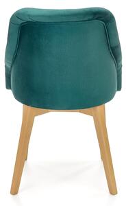 Halmar TOLEDO 2 jedálenská stolička dub medový / čal. MONOLITH 37 (tmavo zelená)