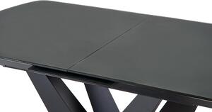 PATRIZIO Rozkládací stôl Pracovná doska - tmavý popol, noha - Čierny