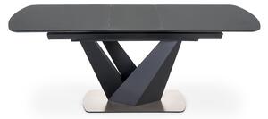 Halmar PATRIZIO stôl s rozkladom doska - tmavo šedá, noha - čierna