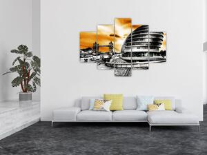 Abstraktný Londýn - moderný obraz (Obraz 150x105cm)