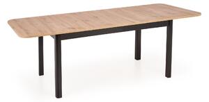 Halmar FLORIAN stôl s rozkladom, doska - dub artisan, nohy - čierne