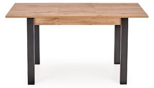 Halmar GINO stôl s rozkladom, doska - dub wotan, nohy - čierne