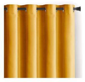 Žltý zamatový dimout záves 140x245 cm Eyelets – Restilo