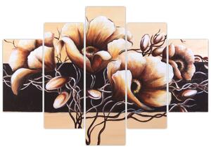Abstraktný obraz kvetín (Obraz 150x105cm)