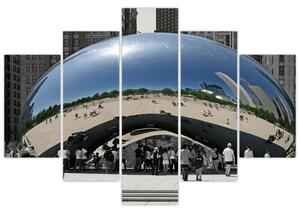 Centrum Chicago - moderný obraz (Obraz 150x105cm)