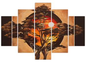 Obraz siluety stromu (Obraz 150x105cm)