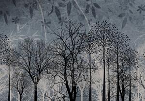 Fototapeta - Stromy v modrom pozadí (147x102 cm)