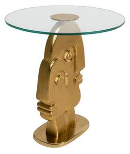 2Faces príručný stolík zlatý Ø55 cm