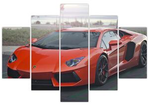 Obraz červeného Lamborghini (Obraz 150x105cm)