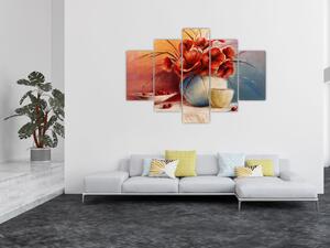 Obraz tulipánov vo váze (Obraz 150x105cm)
