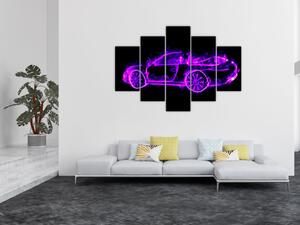 Obraz - horiace auto (Obraz 150x105cm)