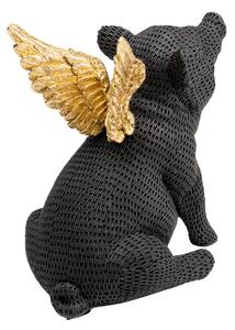 Angel Piglet dekorácia čierna 20 cm