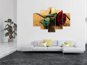 Ležiaci ruža - obraz (Obraz 150x105cm)