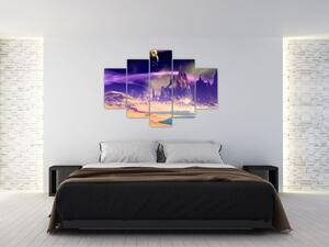 Abstraktný obraz hôr (Obraz 150x105cm)