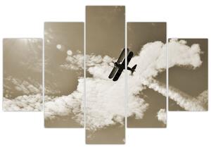 Letiace lietadlo - obrazy (Obraz 150x105cm)