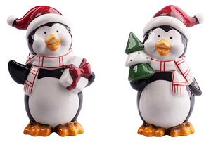 Vianočné dekorácie v tvare tučniaky, 2 ks