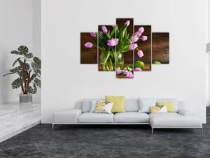 Tulipány vo váze - obraz (Obraz 150x105cm)