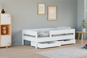 Detská posteľ so zábranou Mix - biela Rozmer: 140x70