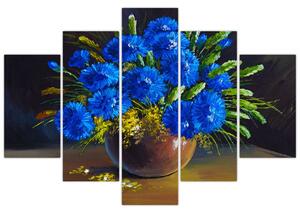 Obraz kvetov vo váze (Obraz 150x105cm)