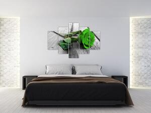 Abstraktný obraz ruže (Obraz 150x105cm)