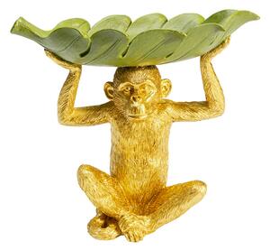 Banana Leaf dekoračná miska 14x24 cm zelená/zlatá