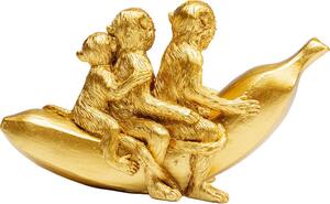 Banana Ride dekorácia zlatá 12 cm