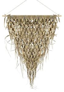 Tapiséria pletený trojuholník palmového lístia na prútiku - 3*65*75cm - Mars & More