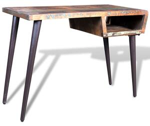 Písací stôl z recyklovaného masívu, železné nohy