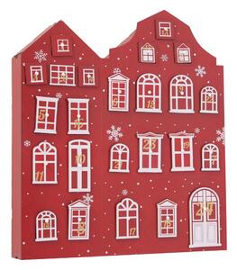 Vianočná dekorácia adventný kalendár domček, 45 cm