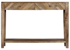 Konzolový stolík, masívne mangovníkové drevo 118x30x80 cm