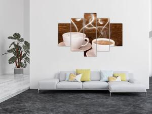 Kávové šálky - obrazy (Obraz 150x105cm)