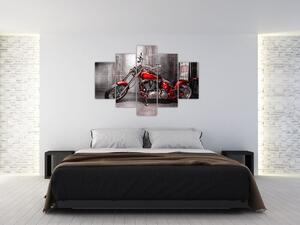 Obraz červené motorky (Obraz 150x105cm)