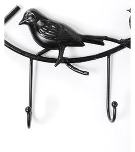 Birds Gossip nástenný vešiak čierny