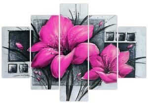 Obraz ružové kvety (Obraz 150x105cm)