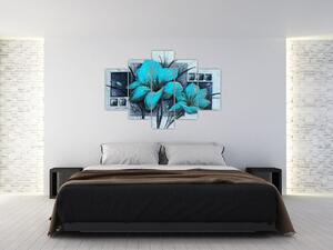 Obraz modré kvety (Obraz 150x105cm)