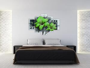 Obraz zelené kvety (Obraz 150x105cm)