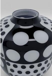 Brillar Round váza 31 cm čierno-biela