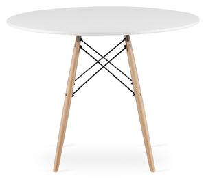 Dekorstudio Okrúhly jedálenský stôl 100cm - biely