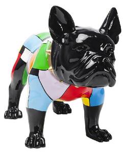 Bulldog dekorácia pestrofarebná