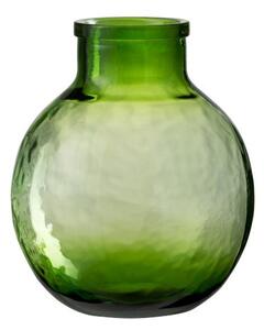 Sklenená zelená, transparentná váza benka - Ø 24*31 cm