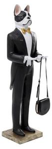 Butler Dog Alfred dekoračná figurína čiernobiela165 cm