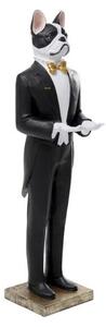 Butler Dog Alfred dekoračná figurína čiernobiela165 cm