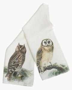 Ľanové kuchynské utierky Owl & Eagle-Owl, 2 ks